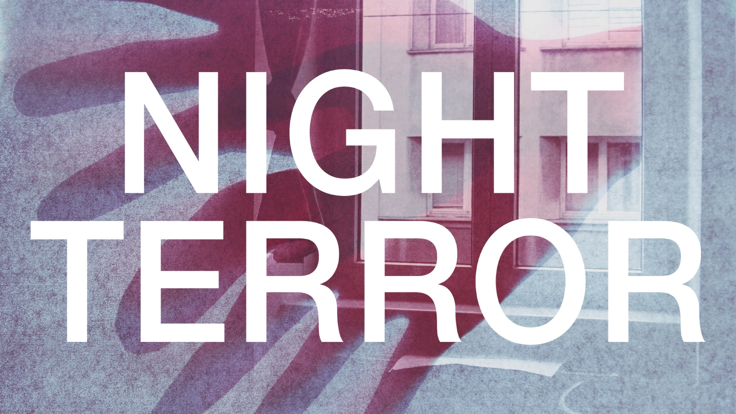 Night Terror title page with white lettering over a layered window image.